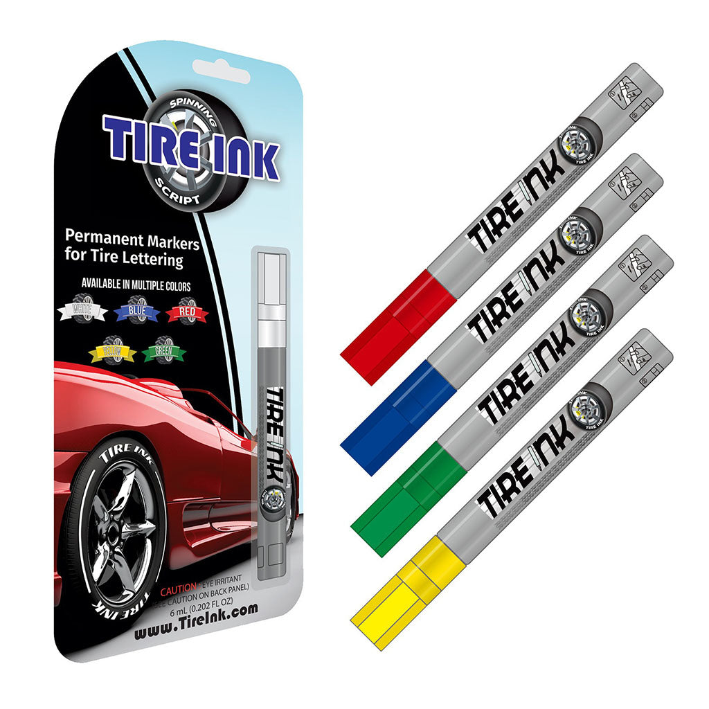 4pcs/set Tire Paint Pen Car Auto Rubber Tire Letter Pen Decorative Graffiti  Tracing Tire Modification Supplies Marker Pen