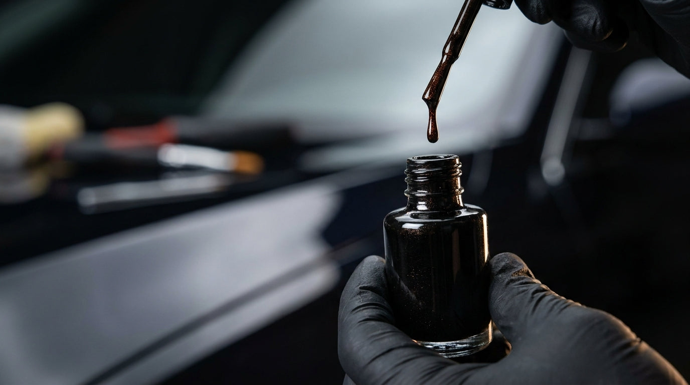 Inspecting glossy touch-up paint pigment density