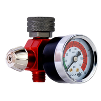 RC1 Flow Regulator with Pressure Gauge Side View