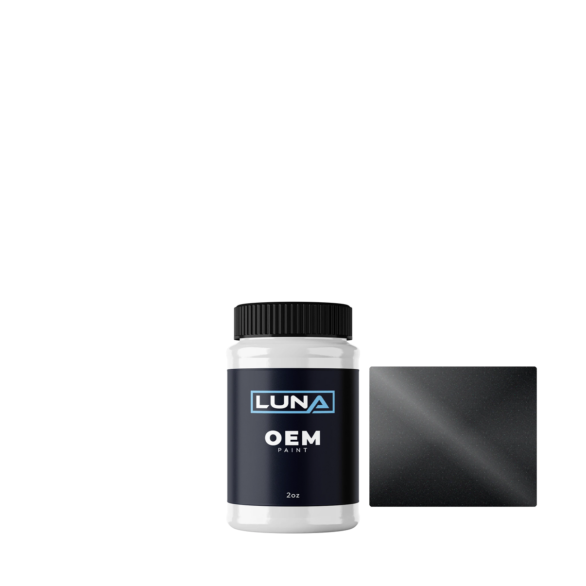 Lamborghini Nero Osyris M. Z9W | Luna OEM Basecoat - 2oz Touch Up Bottle w/ Brush