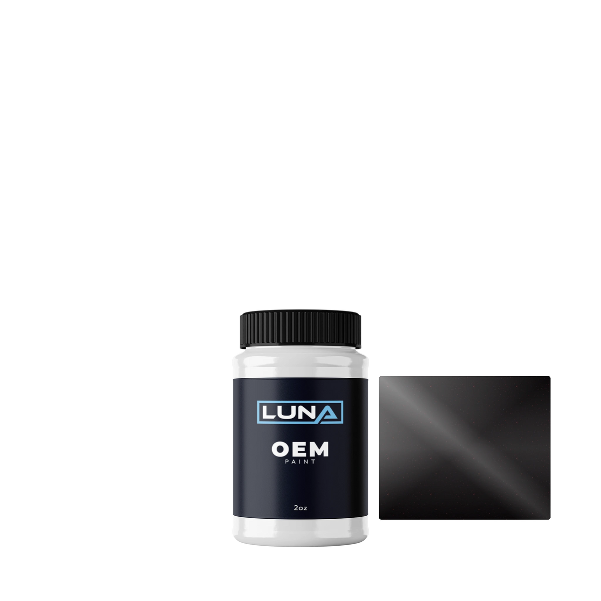 Mazda Radiant Ebony P. 28W | Luna OEM Basecoat - 2oz Touch Up Bottle w/ Brush