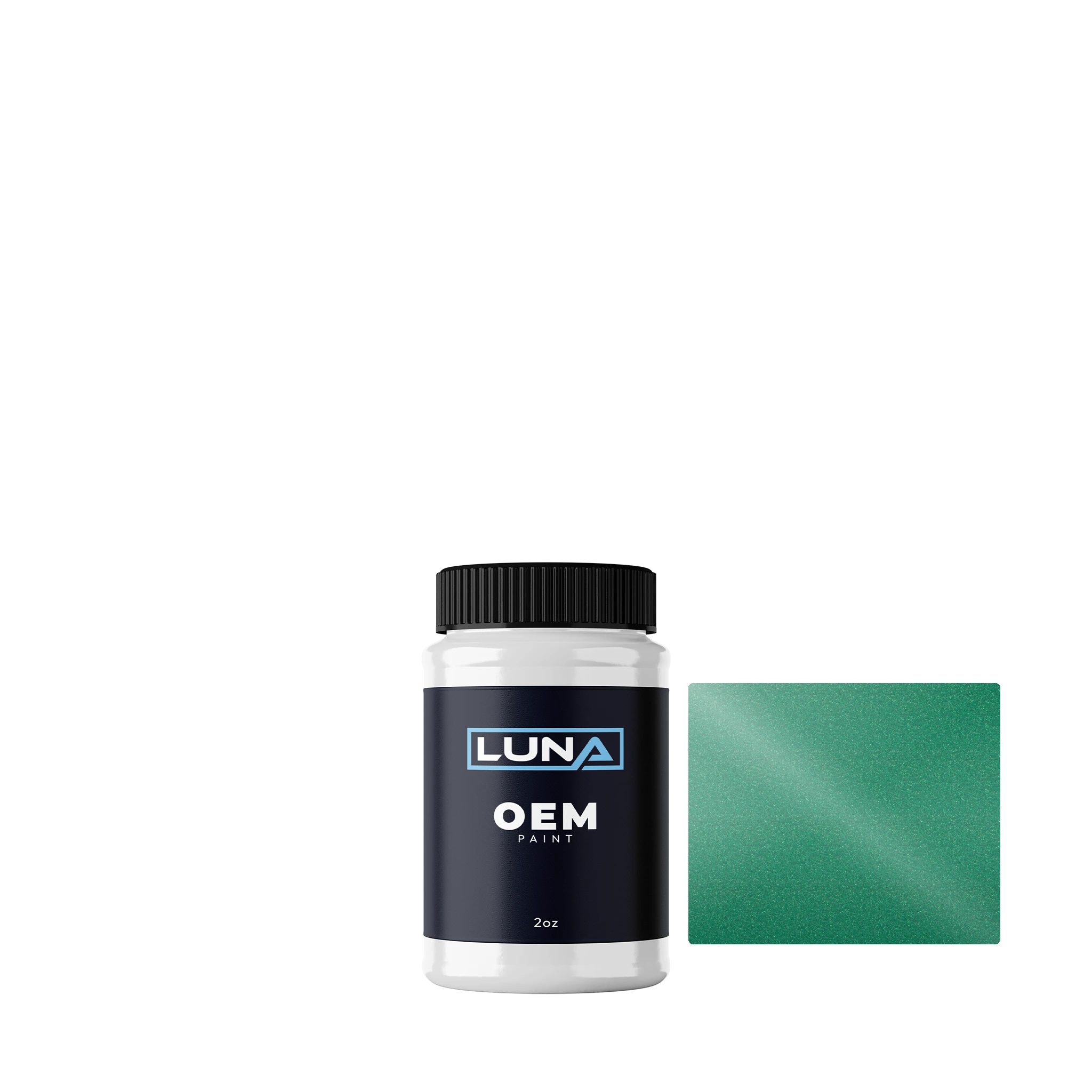 Audi | VW Light Green M. U6Y | Luna OEM Basecoat - 2oz Touch Up Bottle w/ Brush