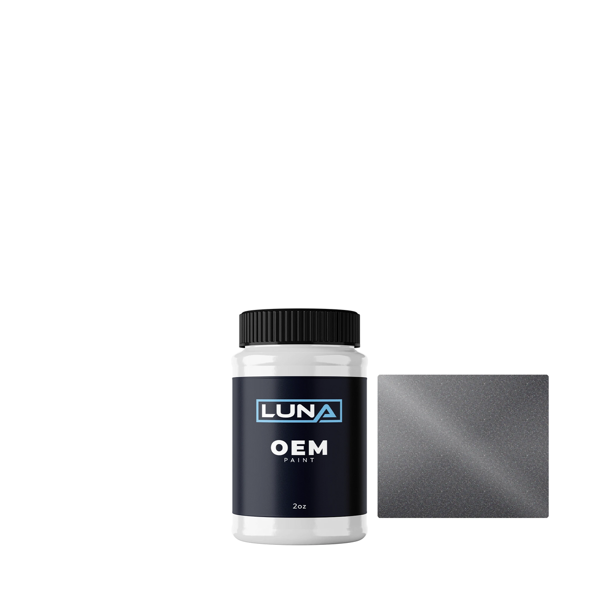 Jaguar Eiger Grey Satin M. 2468 | Luna OEM Basecoat - 2oz Touch Up Bottle w/ Brush