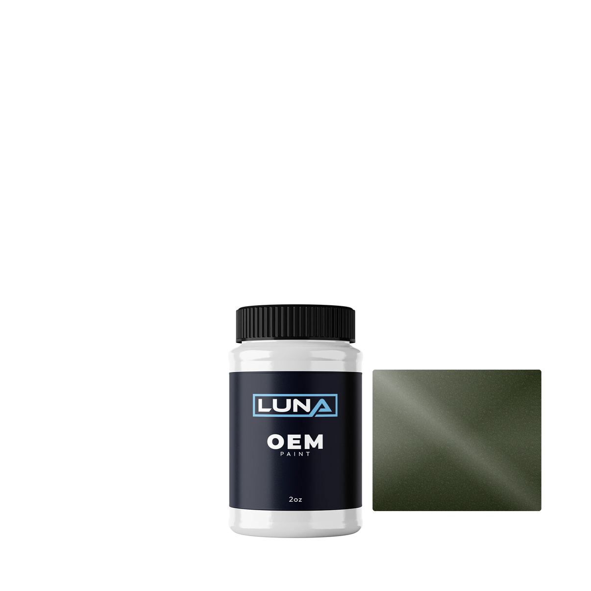 Nissan Dark Green M. 174 | Luna OEM Basecoat - 2oz Touch Up Bottle w/ Brush