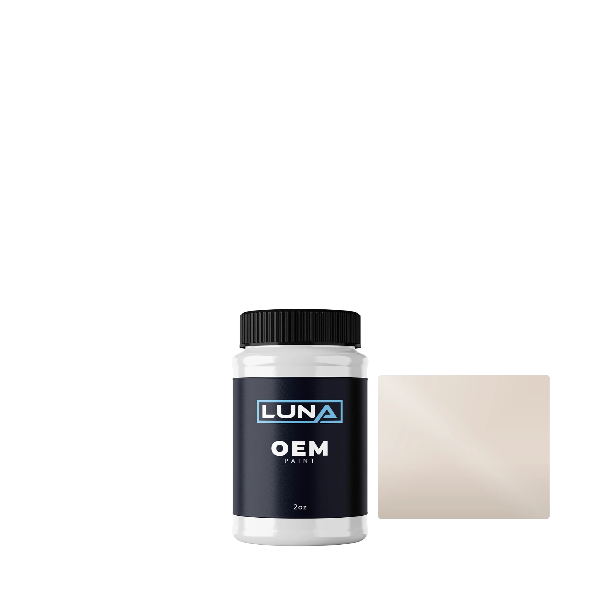 General Motors Cameo White 526 | Luna OEM Basecoat - 2oz Touch Up Bottle w/ Brush