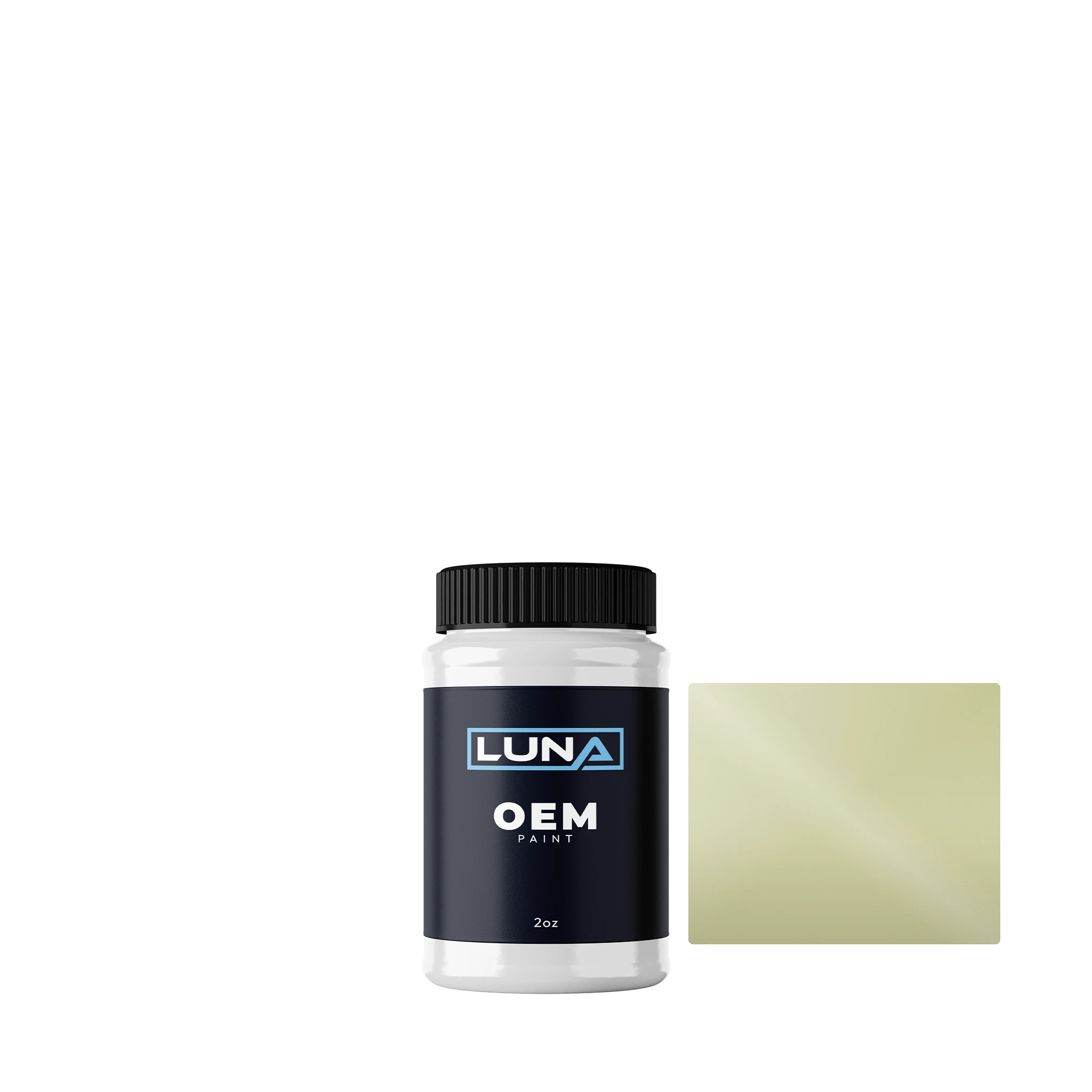 Nissan Light Yellow Green D04-T1 | Luna OEM Basecoat - 2oz Touch Up Bottle w/ Brush