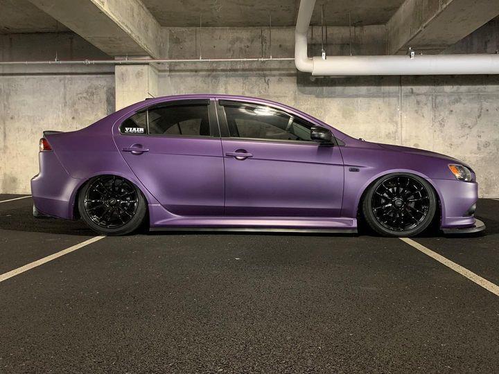 Plum Crazy Plasti Dip on a customer car