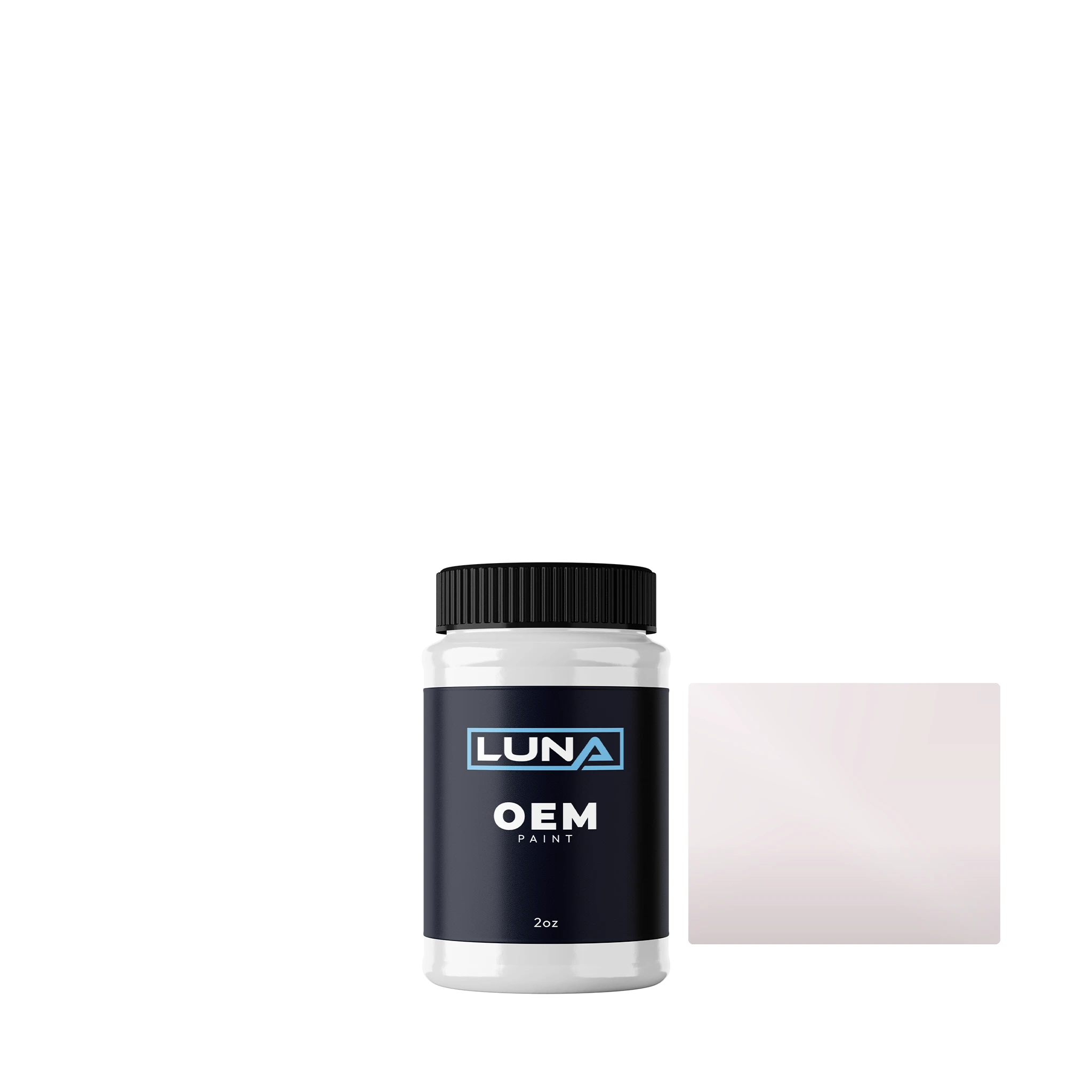 Foton Pearl White FOW2 | Luna OEM Basecoat - 2oz Touch Up Bottle w/ Brush