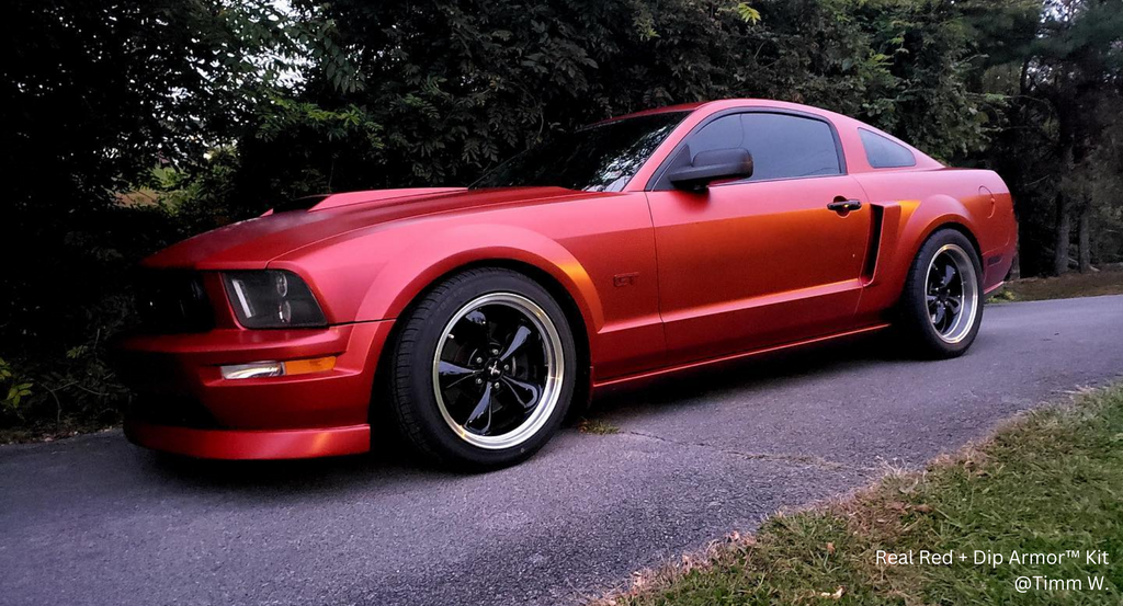 Real Red Plasti Dip on a customer car