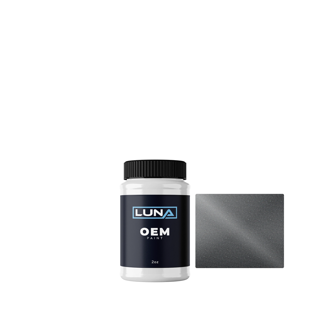 General Motors Satin Steel Grey M. 2 GYM-205V | Luna OEM Basecoat - 2oz Touch Up Bottle w/ Brush