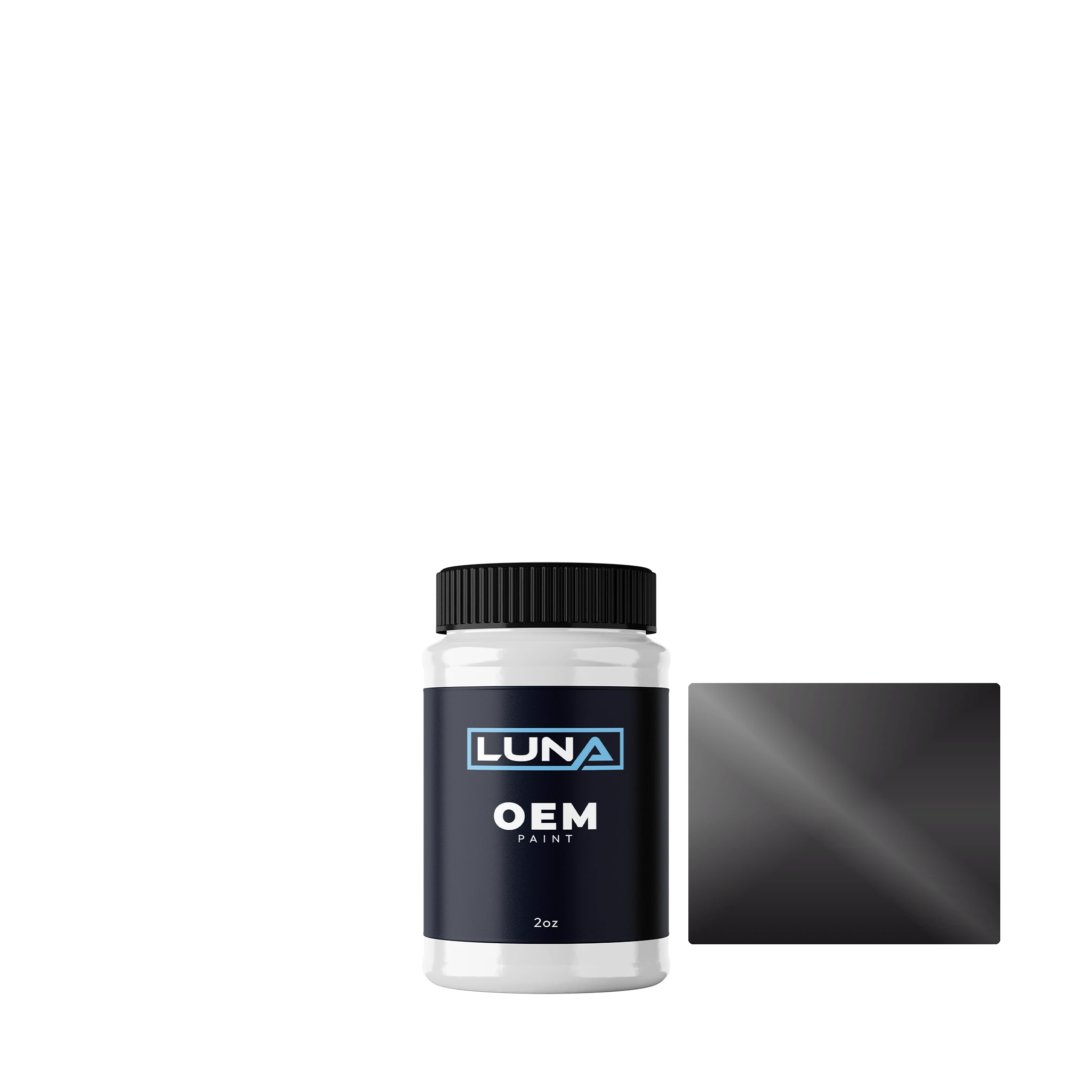 Proton Tranquility Black 2 P. M. A0172 | Luna OEM Basecoat - 2oz Touch Up Bottle w/ Brush