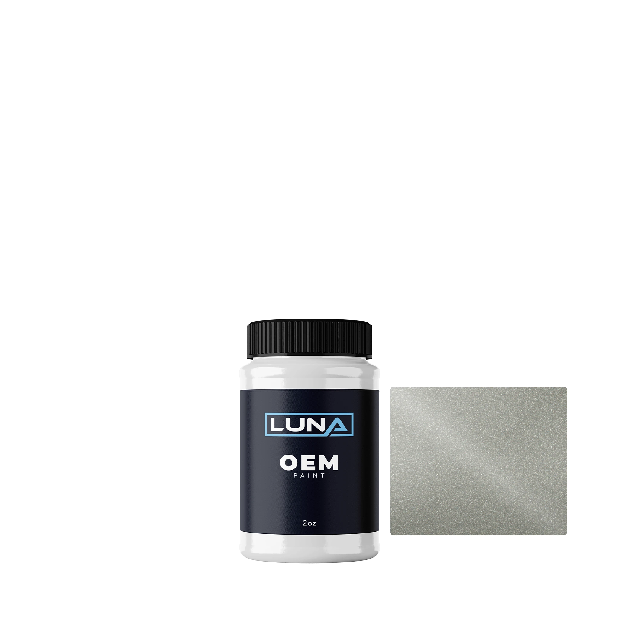 Ford Silver Leaf M. 82 | Luna OEM Basecoat - 2oz Touch Up Bottle w/ Brush