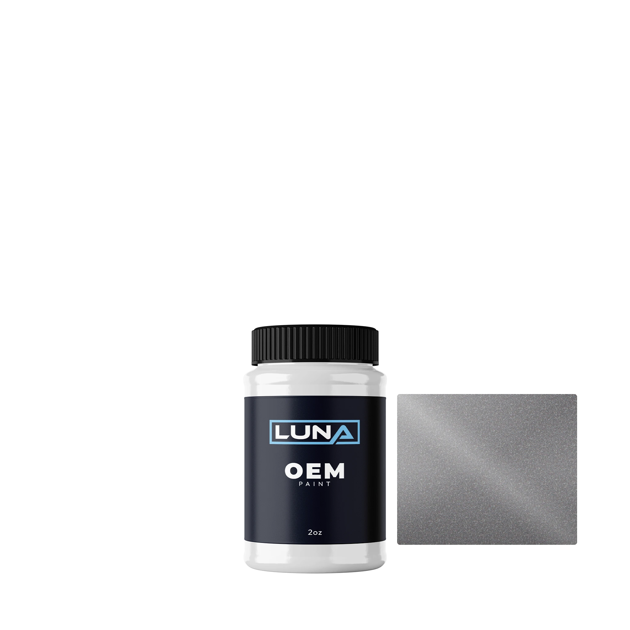General Motors Light Silver Grey M. WA8040 | Luna OEM Basecoat - 2oz Touch Up Bottle w/ Brush