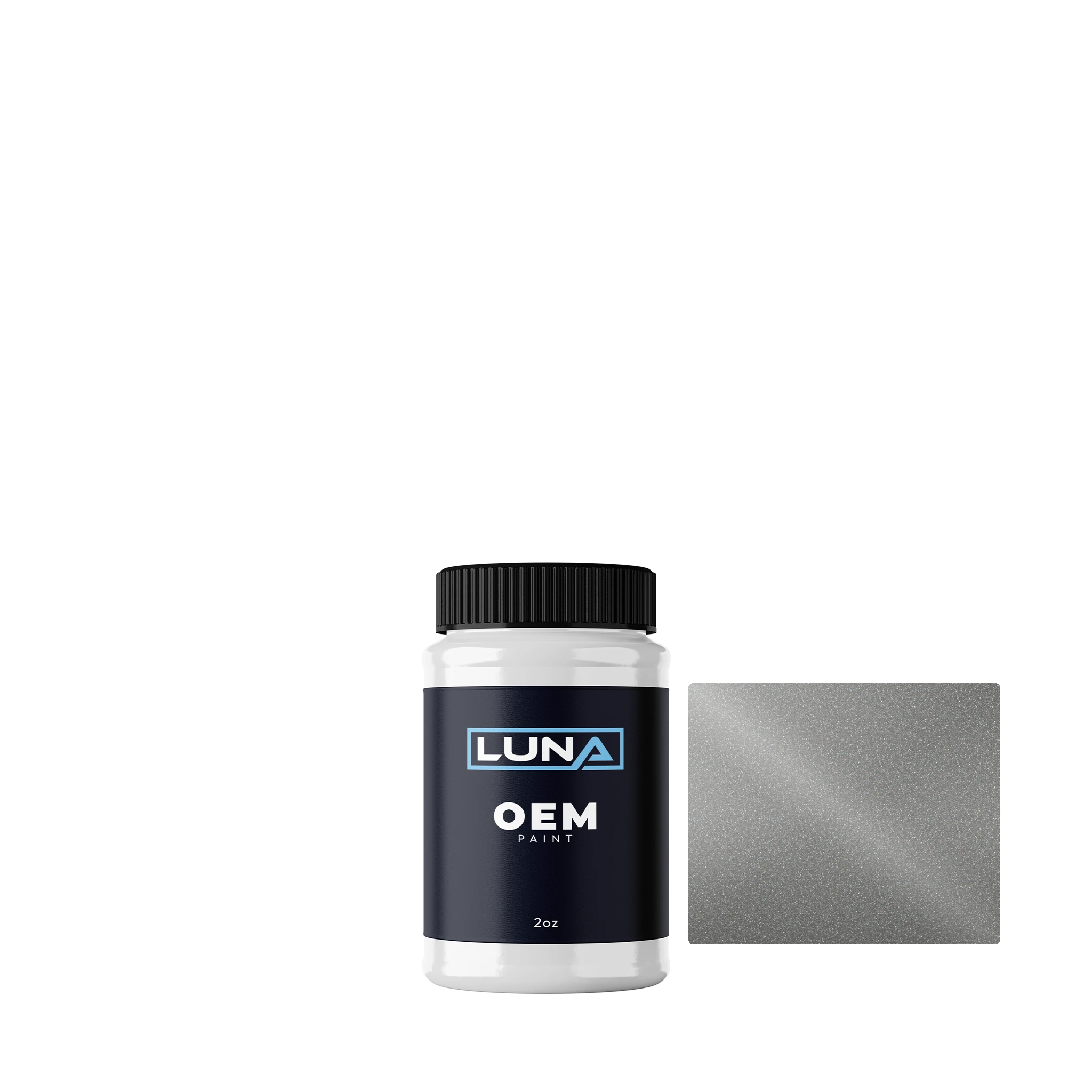 Volvo Grey Aluminium M. 91029 | Luna OEM Basecoat - 2oz Touch Up Bottle w/ Brush