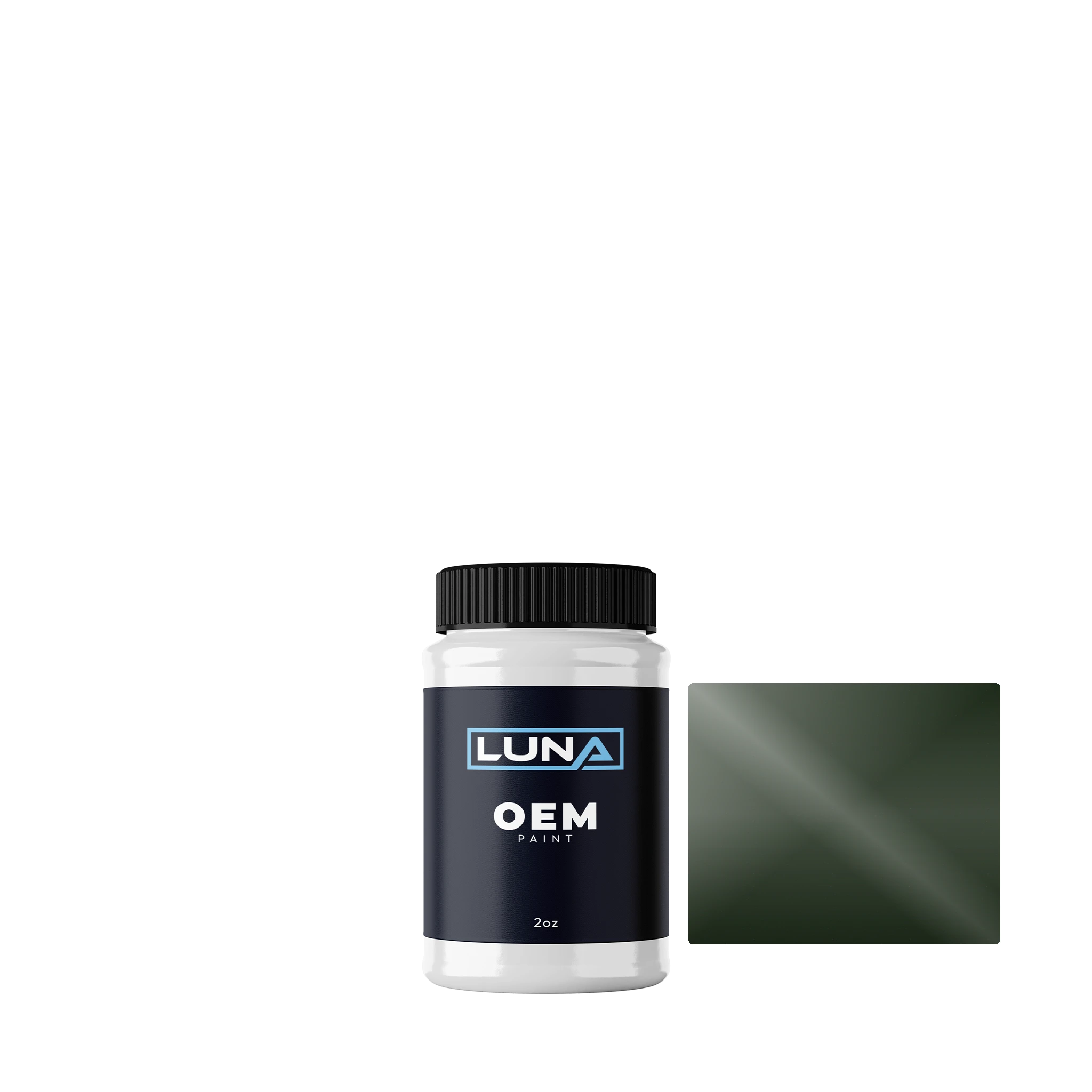Volvo Fir Green 1407 | Luna OEM Basecoat - 2oz Touch Up Bottle w/ Brush
