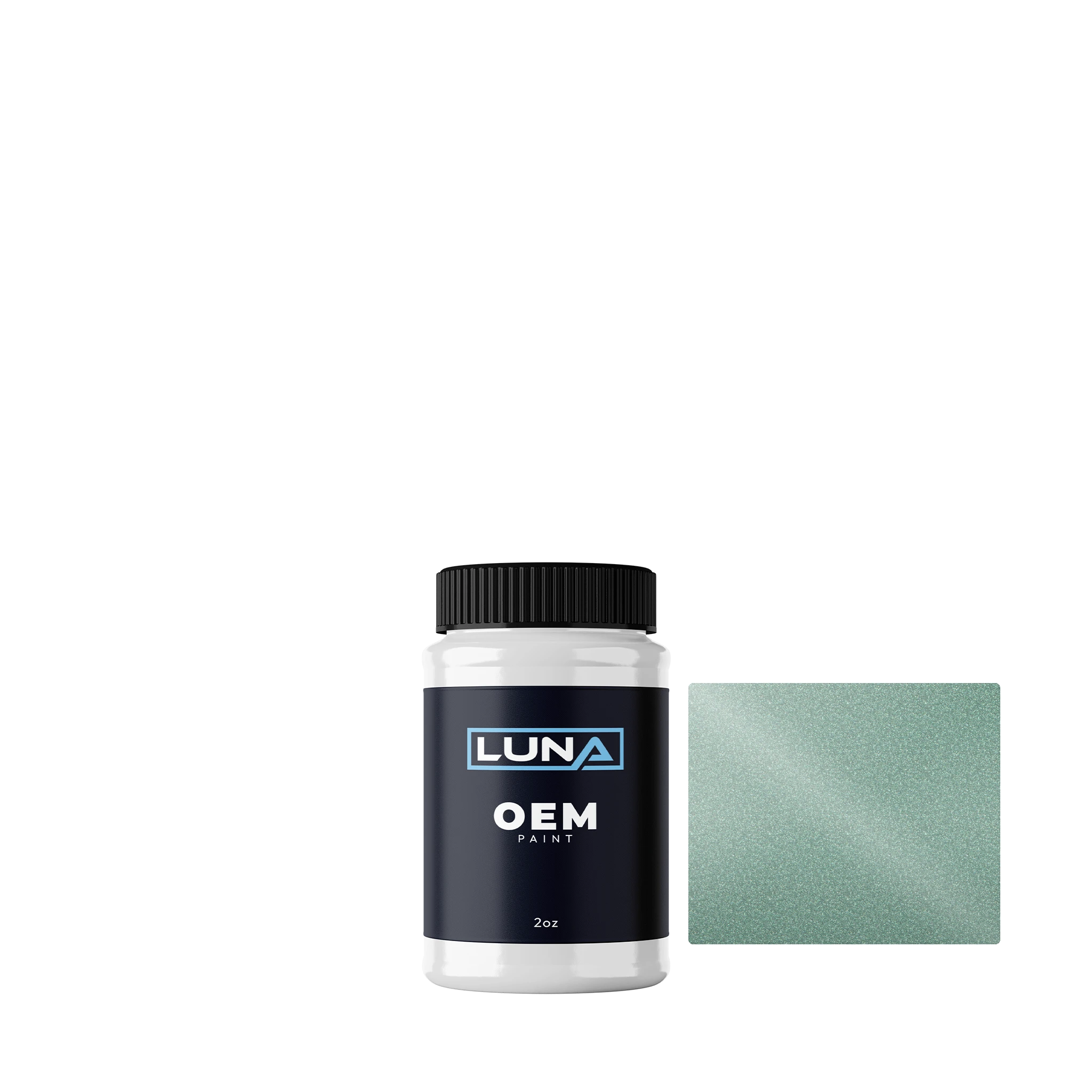Nissan Light Green M. 719 | Luna OEM Basecoat - 2oz Touch Up Bottle w/ Brush