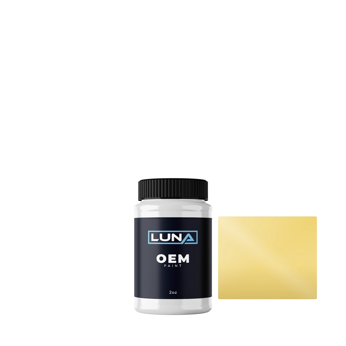 General Motors Sunfire Yellow WA3523 | Luna OEM Basecoat - 2oz Touch Up Bottle w/ Brush