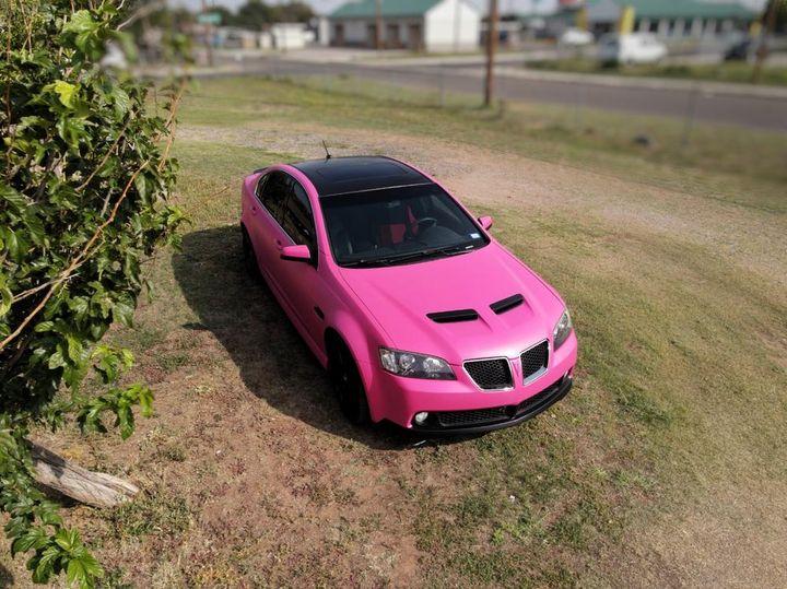 Fusion Pink Plasti Dip on a customer car