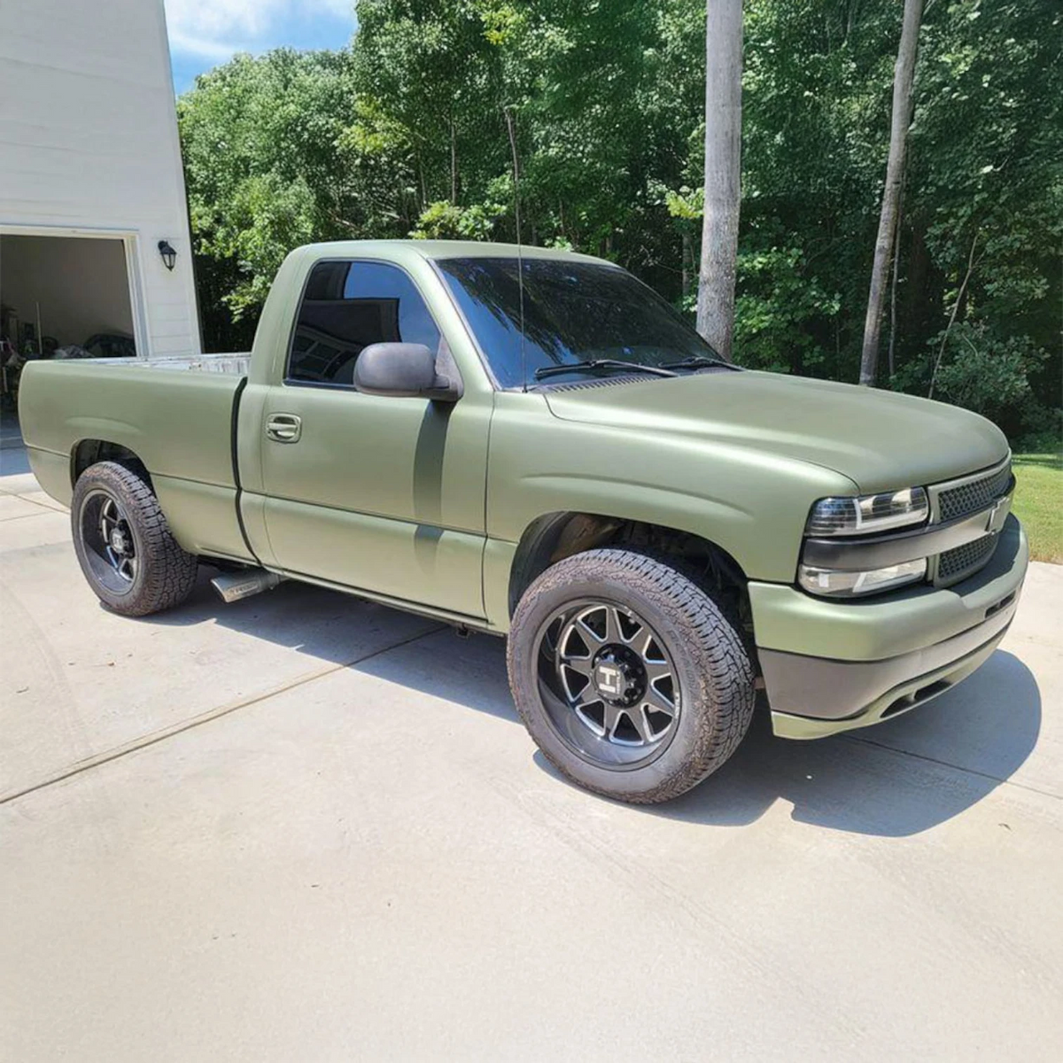 Army Green Plasti Dip on a customer car