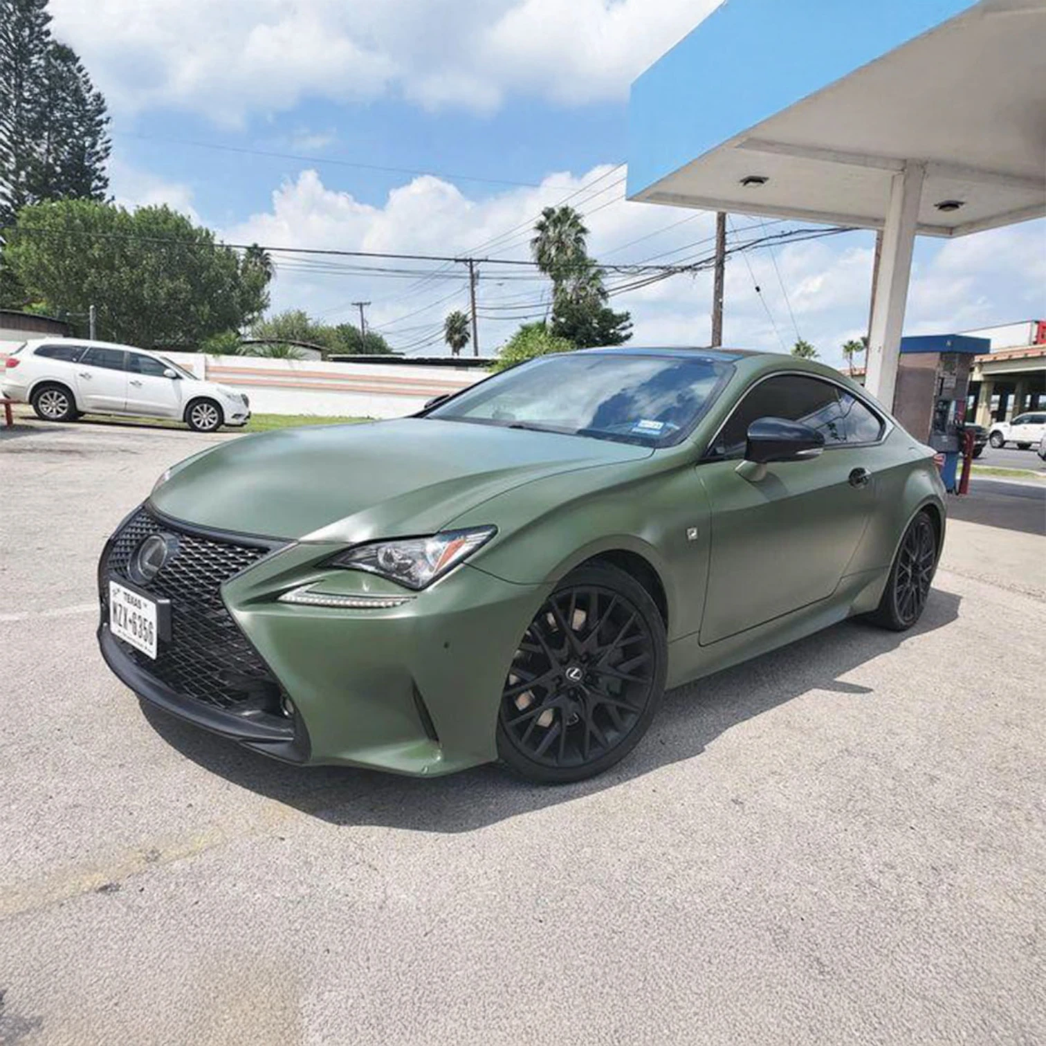 Army Green Plasti Dip on a customer car