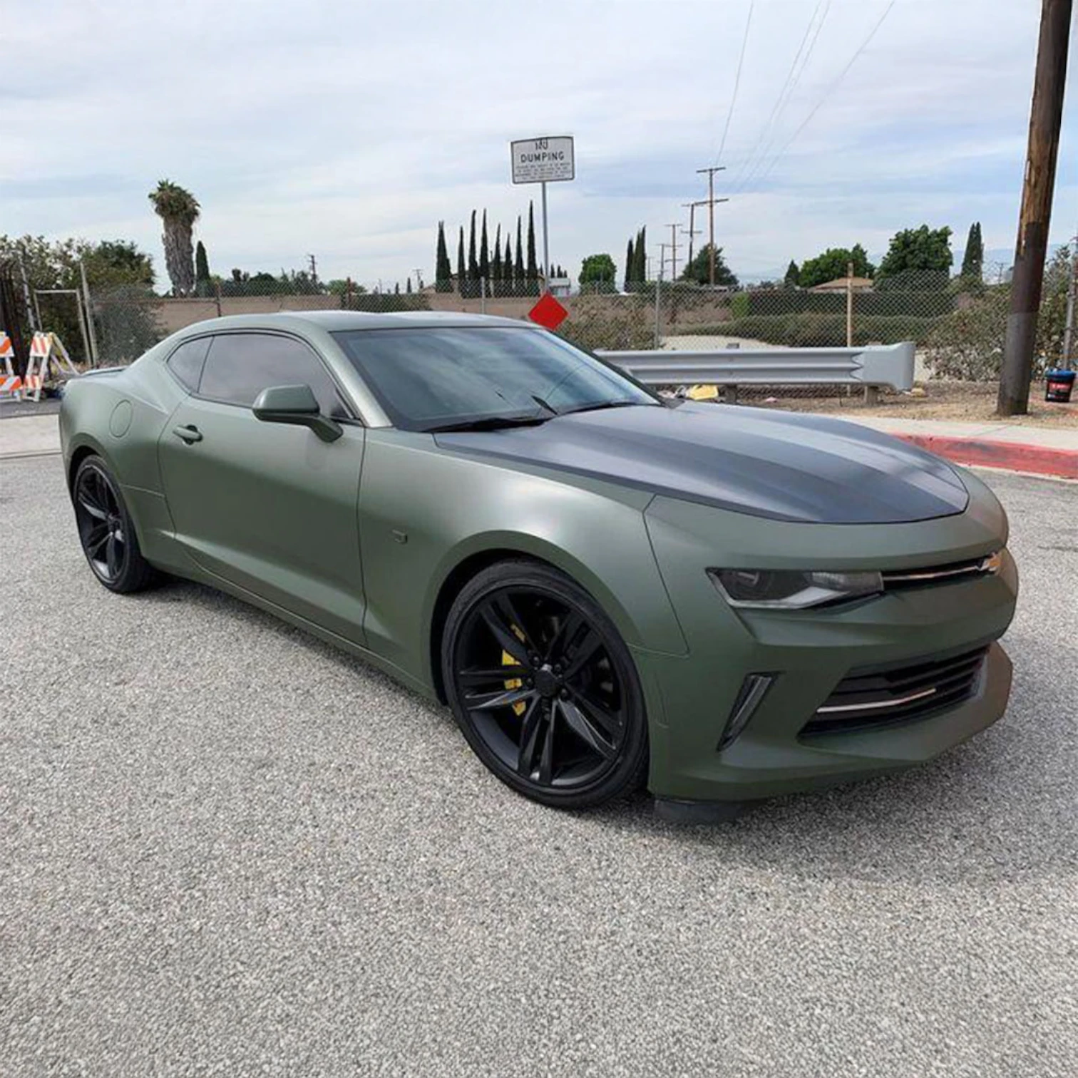 Army Green Plasti Dip on a customer car