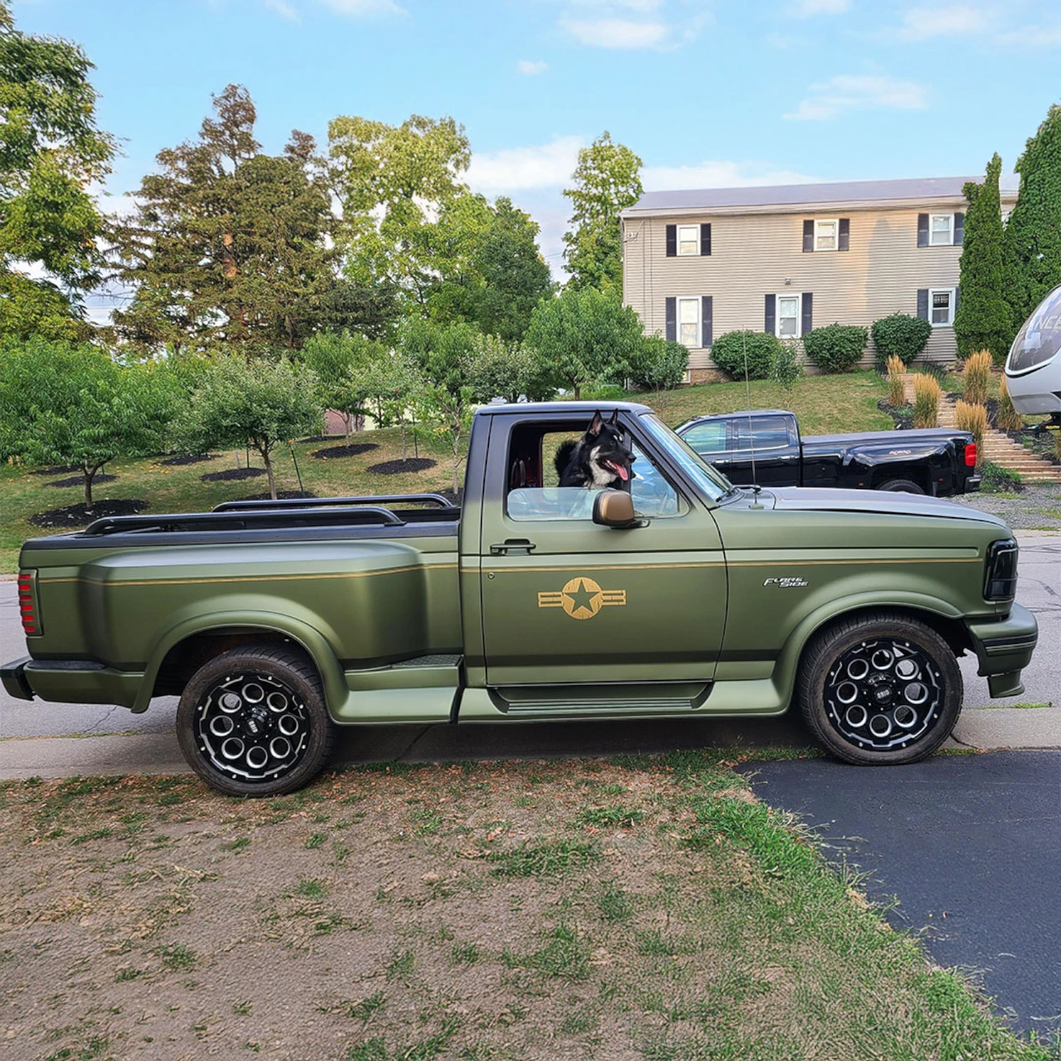 Army Green Plasti Dip on a customer car