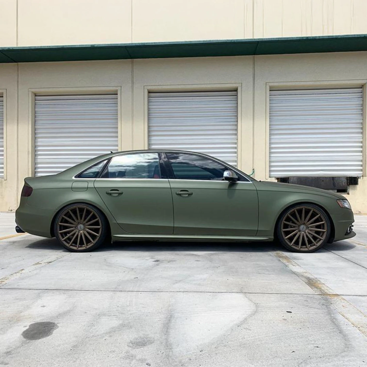 Army Green Plasti Dip on a customer car