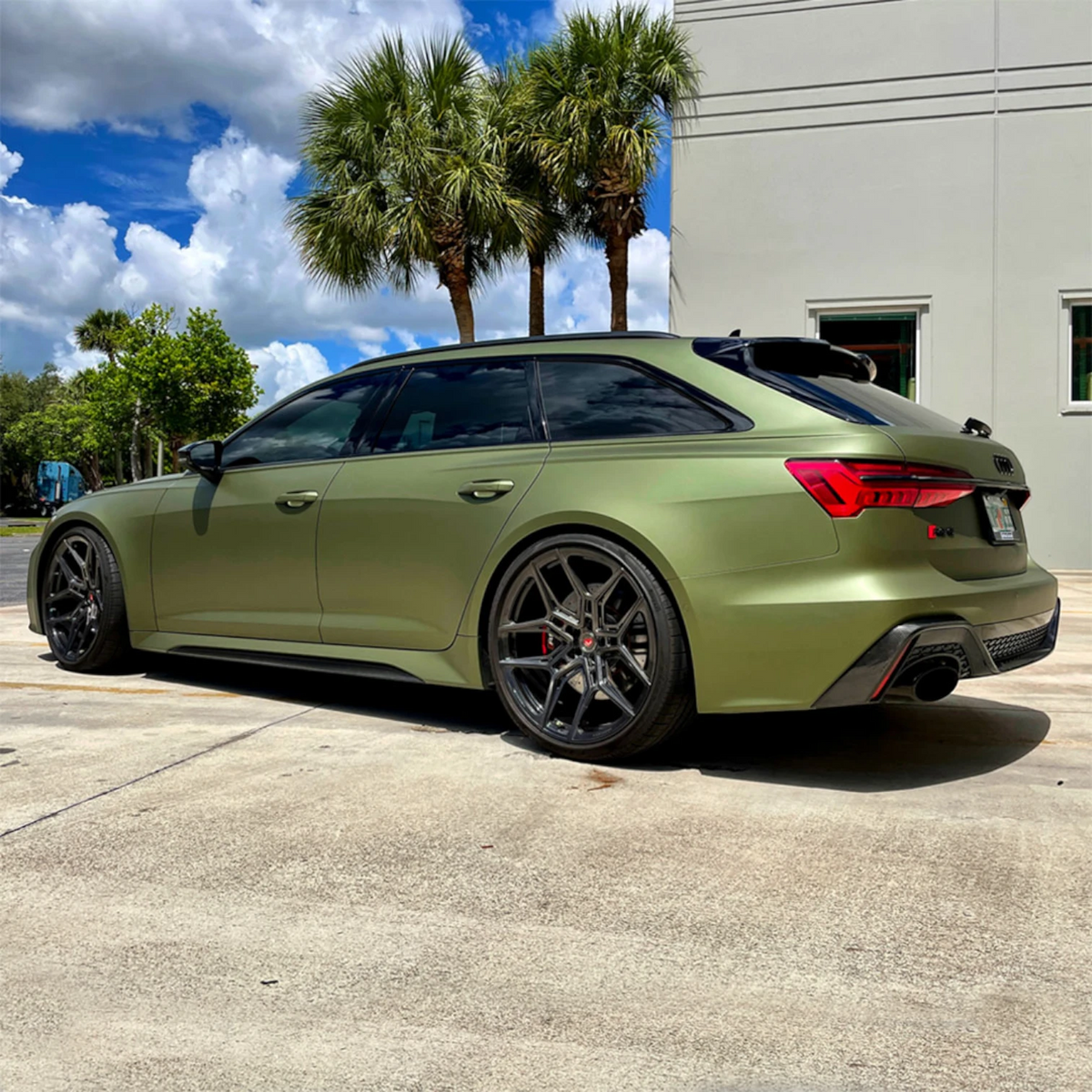 Army Green Plasti Dip on a customer car