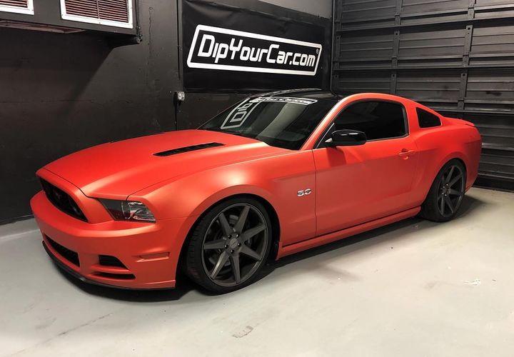 Magma Orange Plasti Dip on a customer car