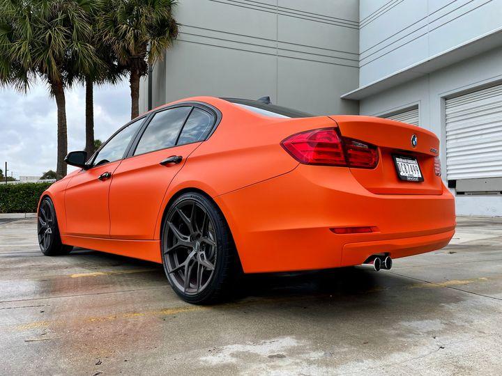 Mandarin Orange Plasti Dip on a customer car