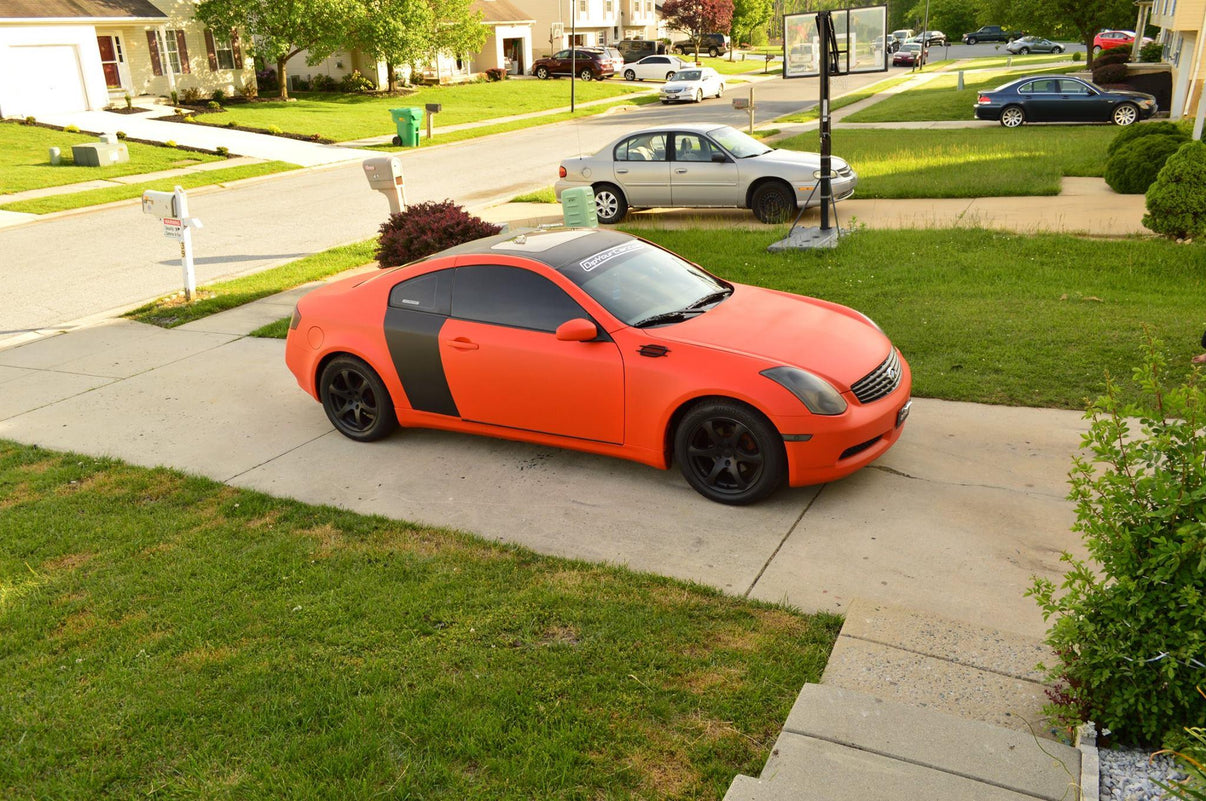 Safety Cone Orange Plasti Dip on a customer car