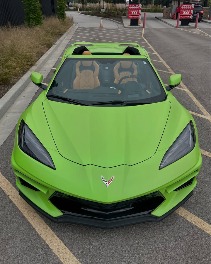 Electric Lime Peelable Car Kit on a customer car