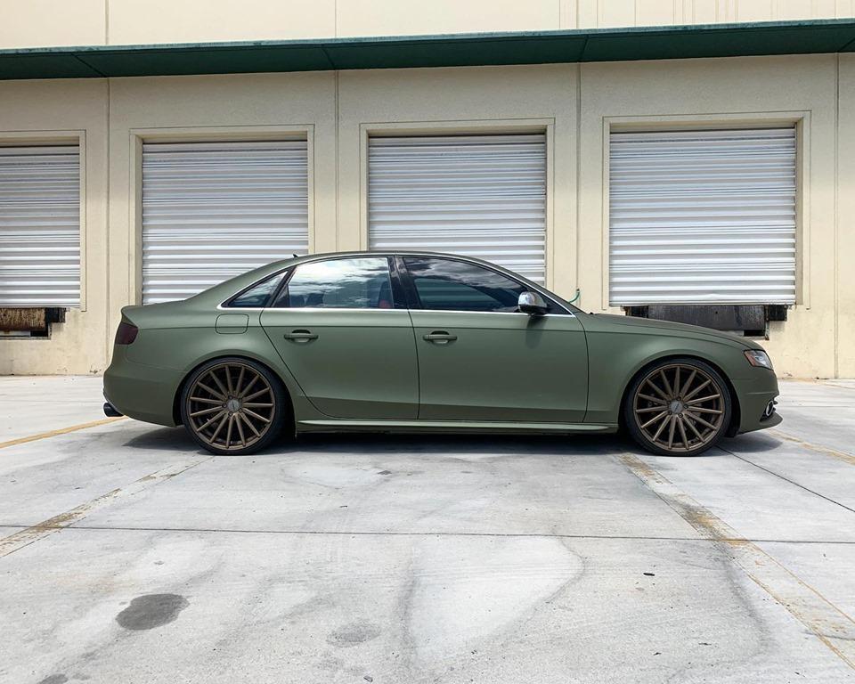 Army Green Plasti Dip on a customer car
