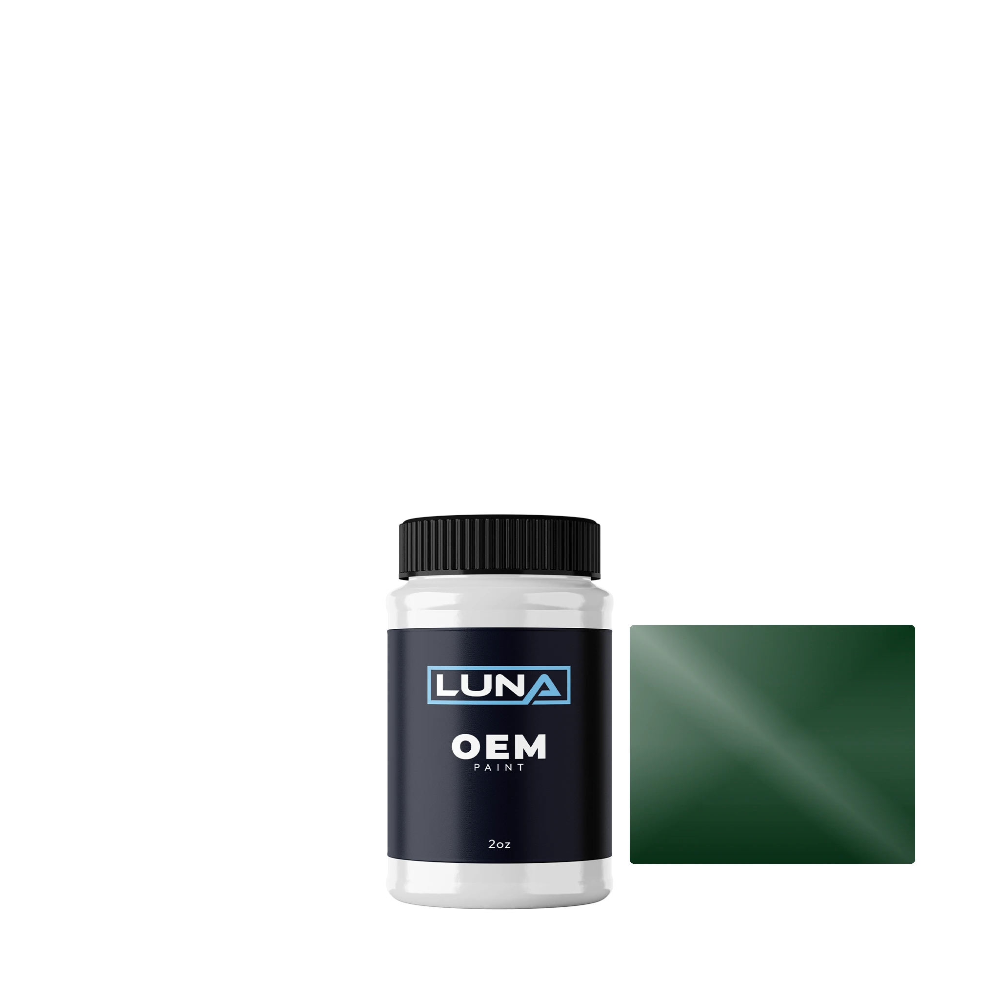 Volvo Alga Green 1412 | Luna OEM Basecoat - 2oz Touch Up Bottle w/ Brush
