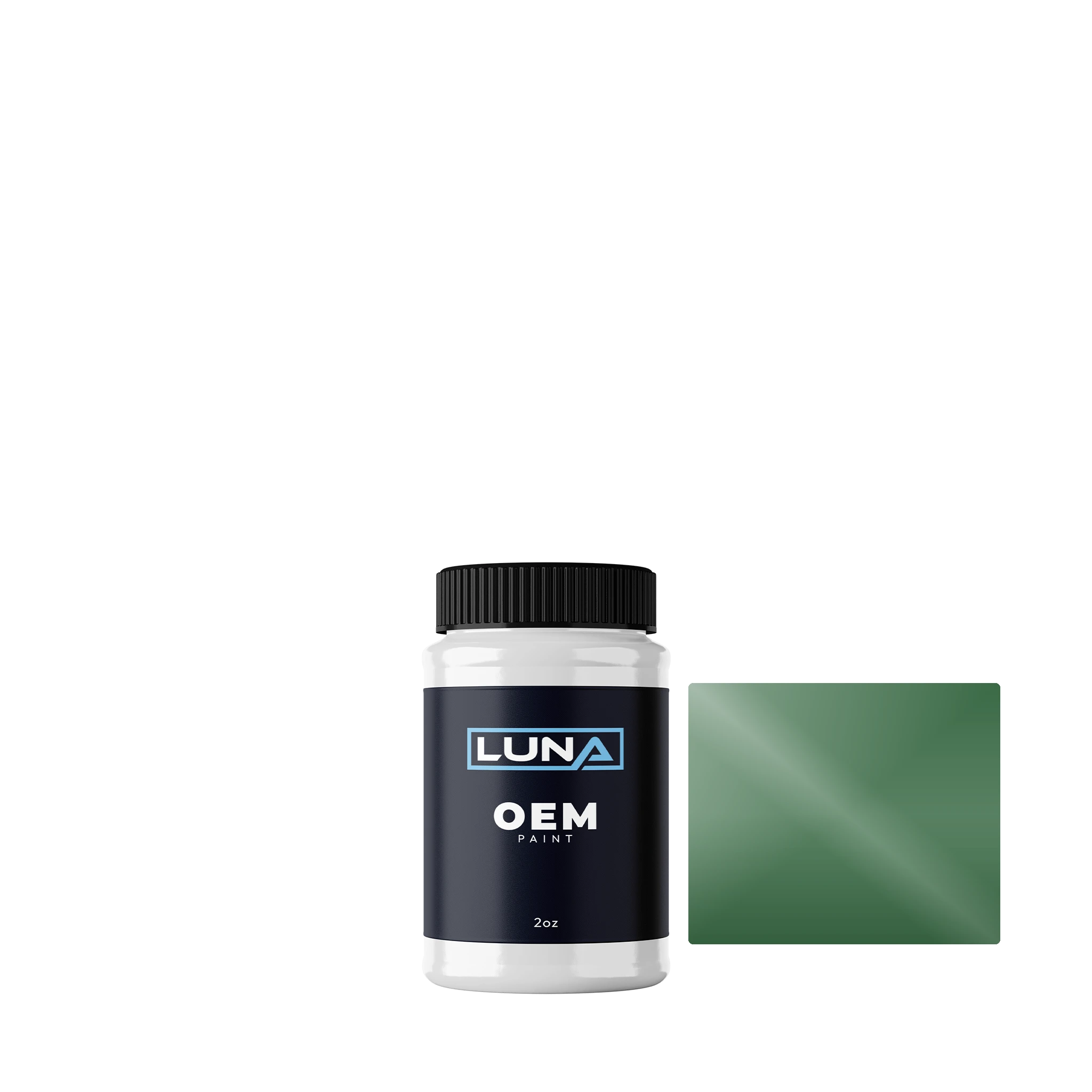 Tata Algerian Green TA202 | Luna OEM Basecoat - 2oz Touch Up Bottle w/ Brush