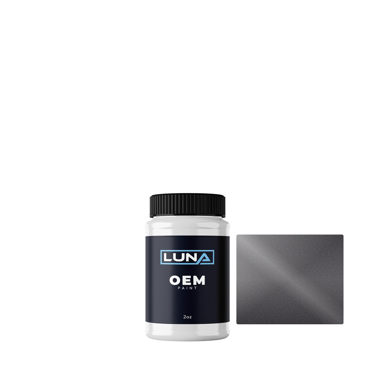 Tesla Motors Sonic Carbon M. NEU-106E | Luna OEM Basecoat - 2oz Touch Up Bottle w/ Brush