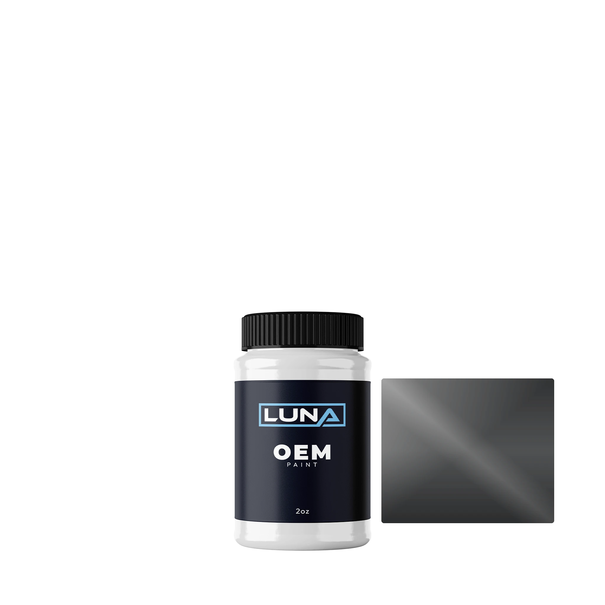 Proton Lenox Black M. A0063 | Luna OEM Basecoat - 2oz Touch Up Bottle w/ Brush