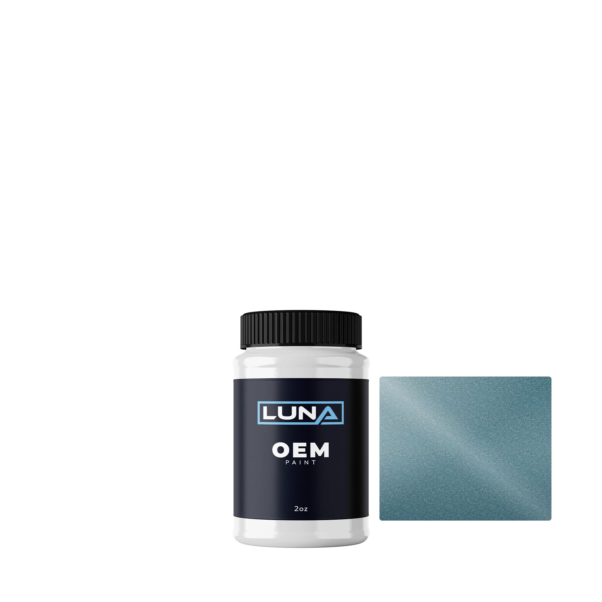 Chrysler USA Aqua P. M. LQE | Luna OEM Basecoat - 2oz Touch Up Bottle w/ Brush