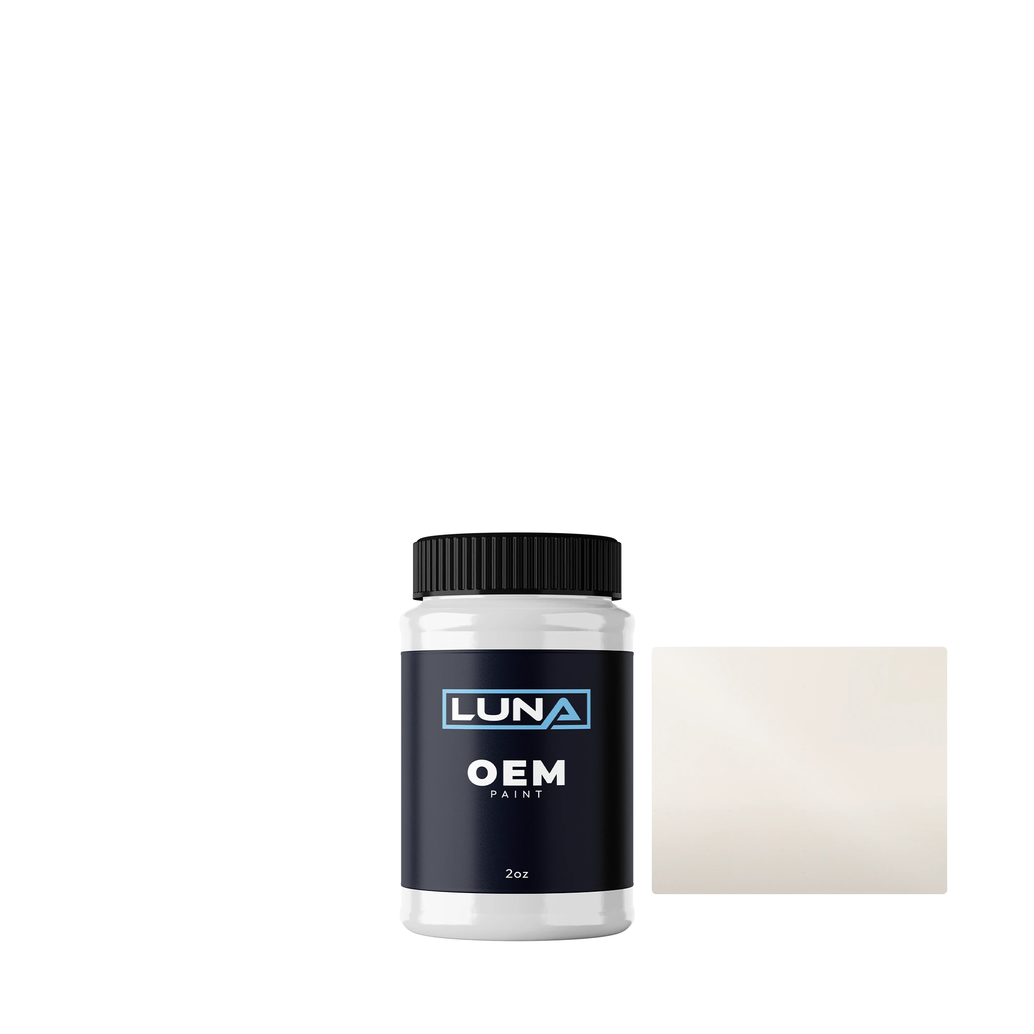 Ford Satin White SW | Luna OEM Basecoat - 2oz Touch Up Bottle w/ Brush