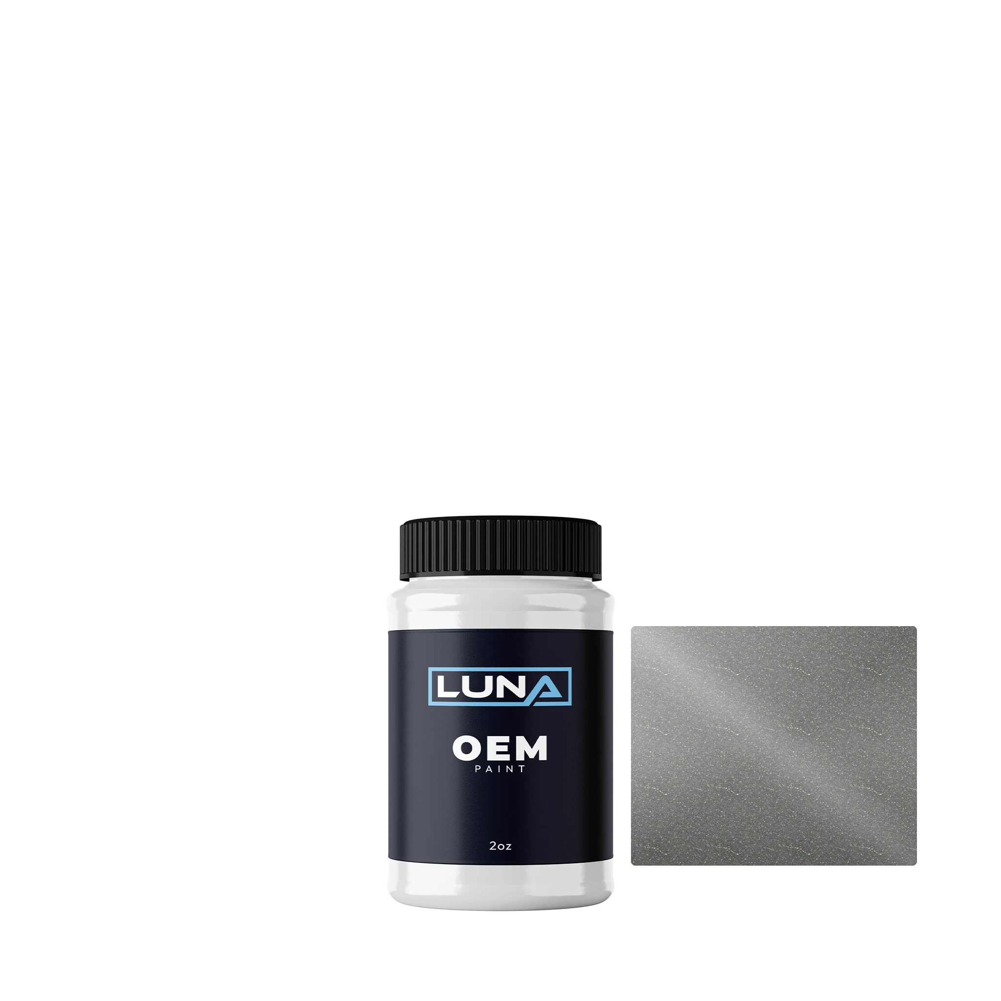 Lamborghini Grigio Nibbio M. Mat 0190 | Luna OEM Basecoat - 2oz Touch Up Bottle w/ Brush