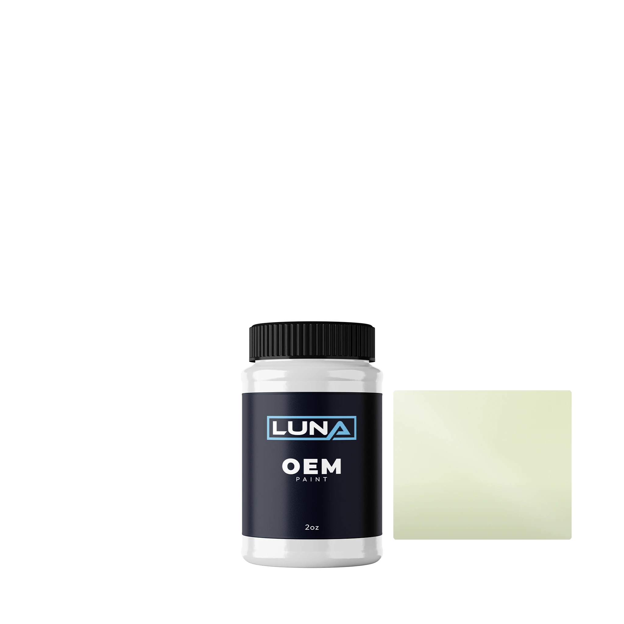 American Motors Corp Snowberry White P69 | Luna OEM Basecoat - 2oz Touch Up Bottle w/ Brush