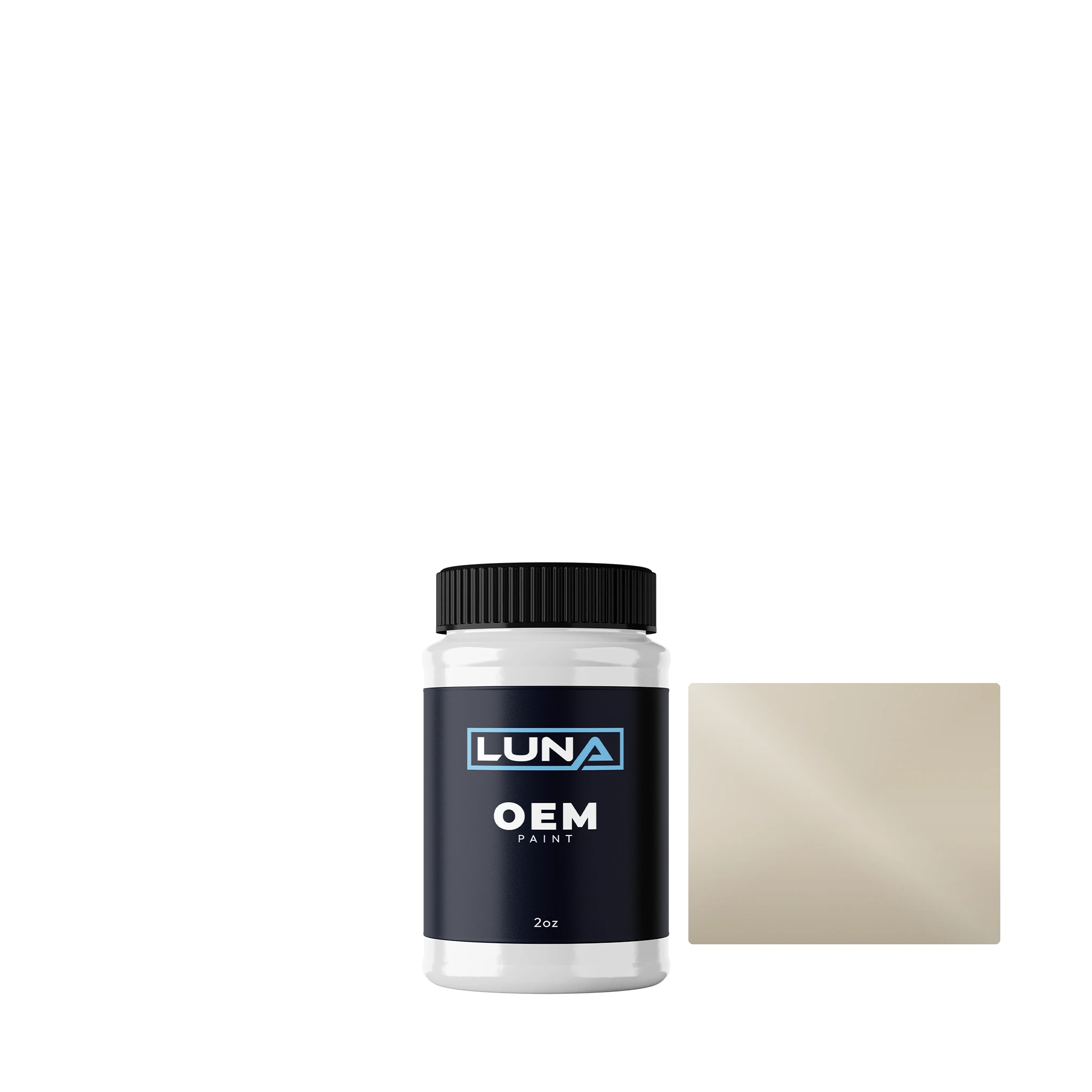General Motors Alabaster WA9974 | Luna OEM Basecoat - 2oz Touch Up Bottle w/ Brush