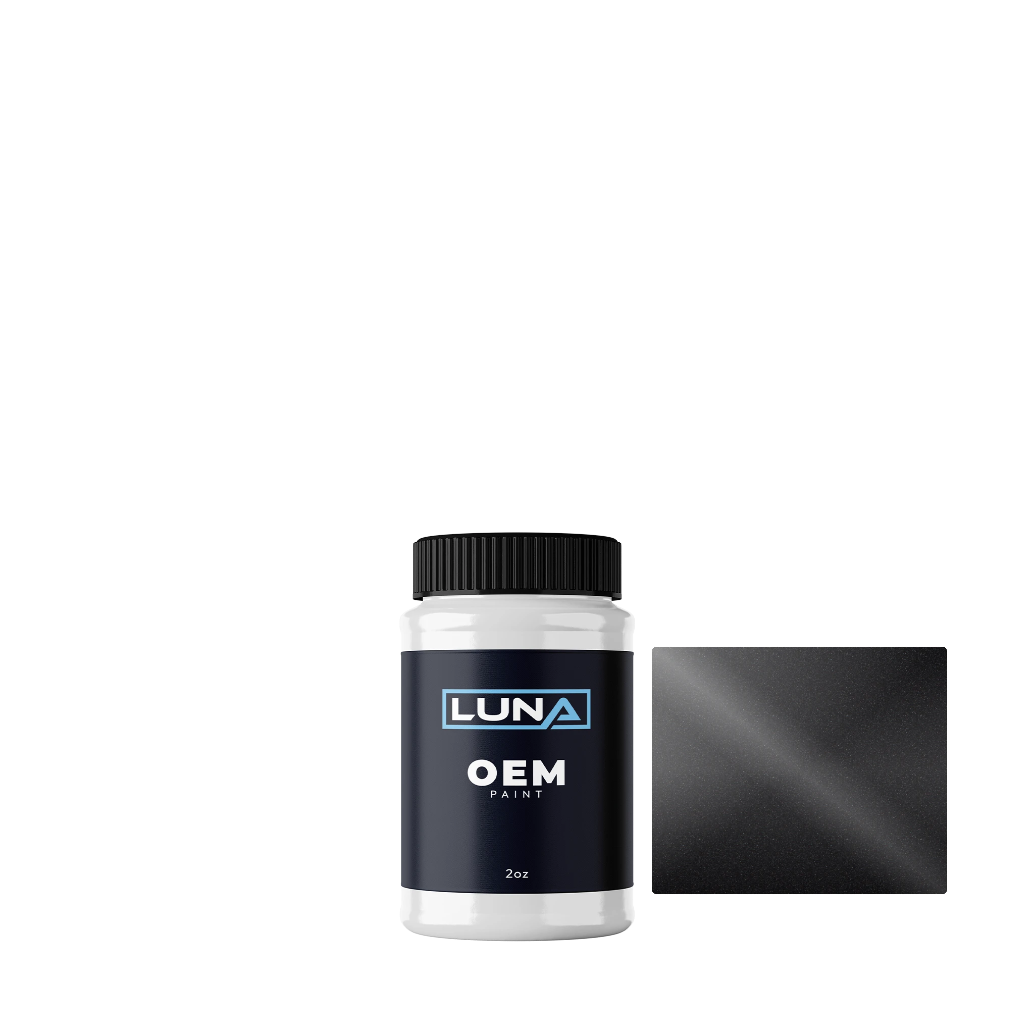 Seat Negro Brillante M. LA9V | Luna OEM Basecoat - 2oz Touch Up Bottle w/ Brush