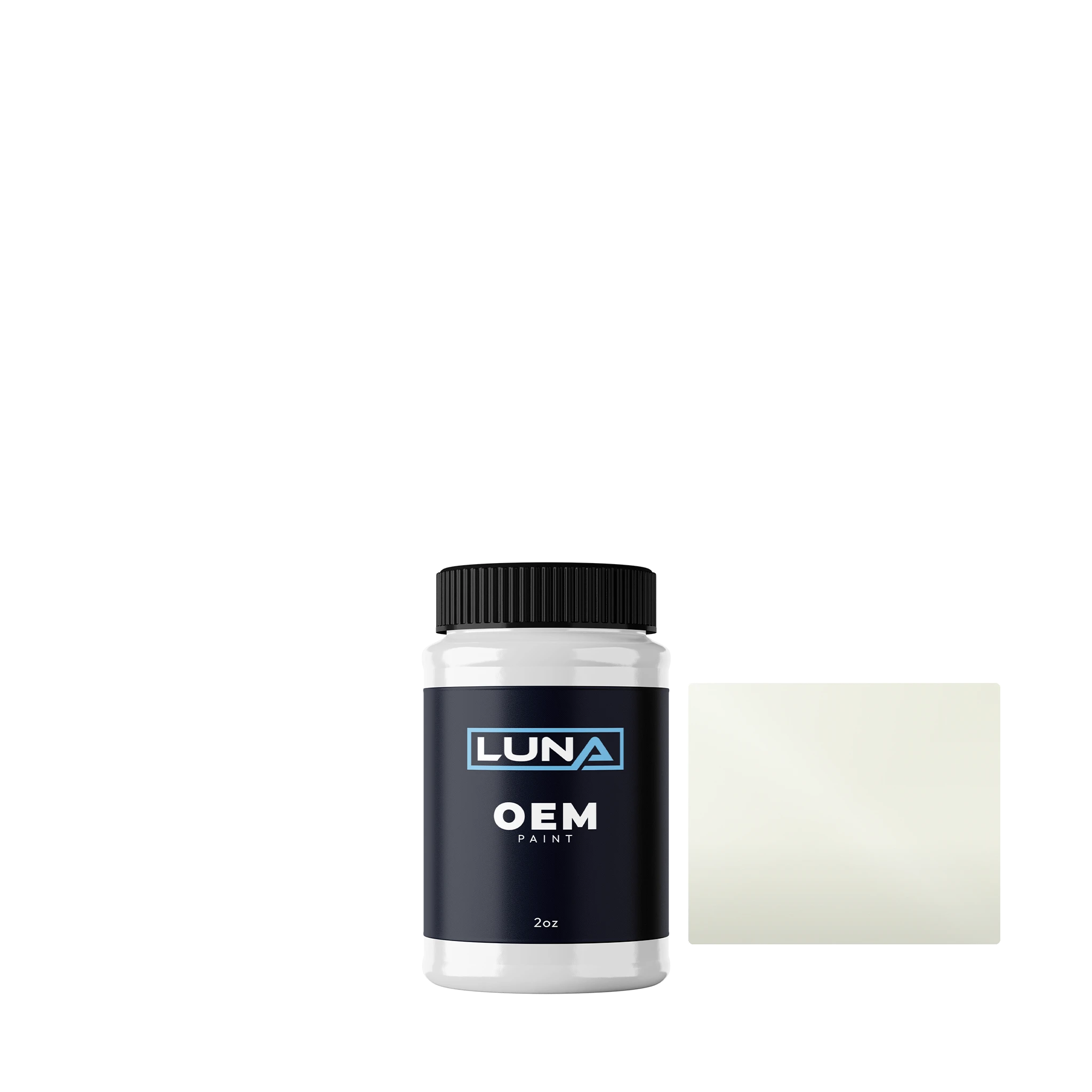 Ford Diamond White 206 | Luna OEM Basecoat - 2oz Touch Up Bottle w/ Brush