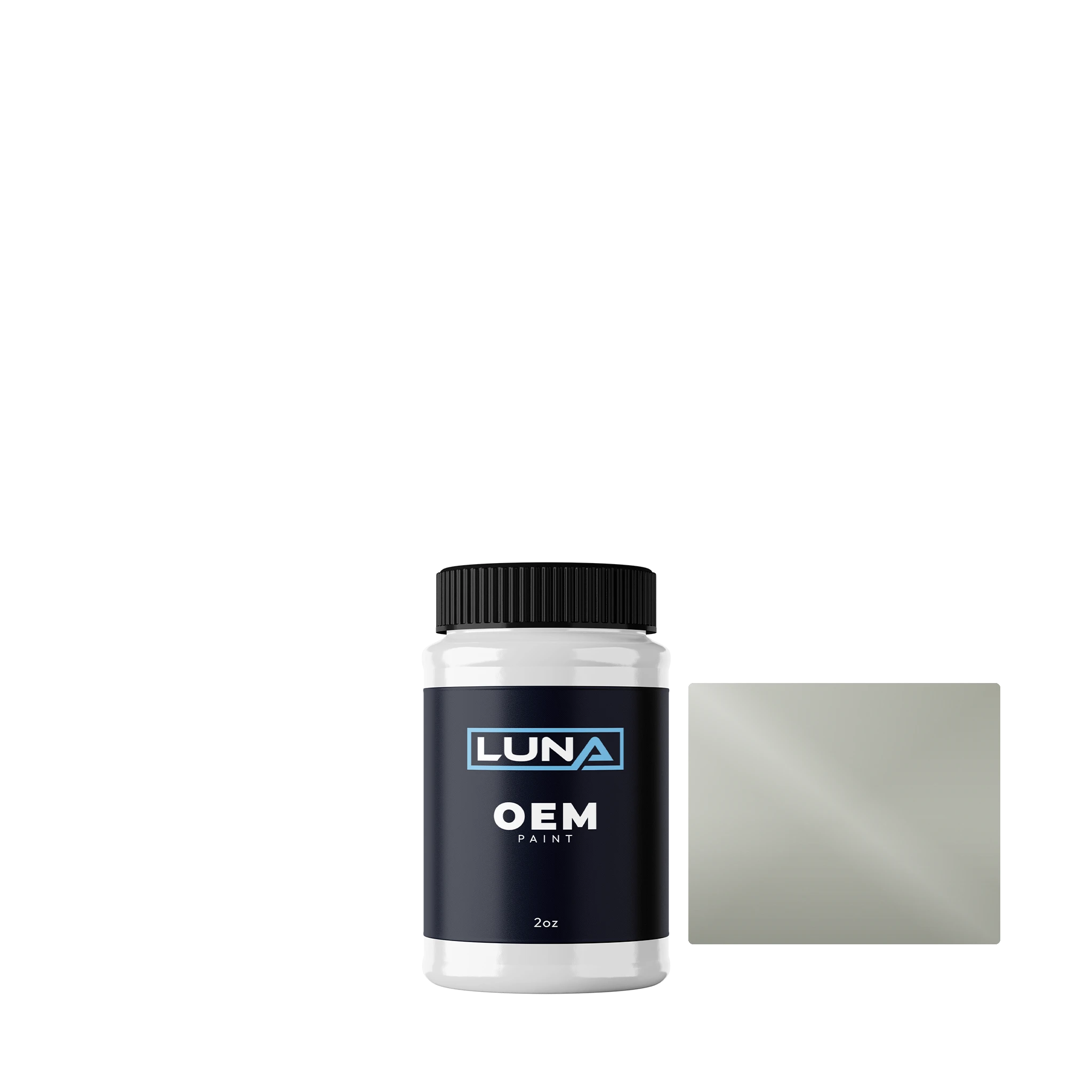 Volvo Light Grey 924 | Luna OEM Basecoat - 2oz Touch Up Bottle w/ Brush