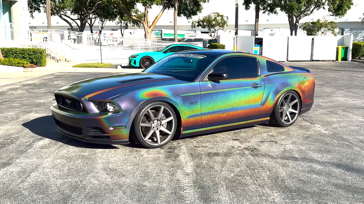 Hyper Holographic Plasti Dip on a customer car