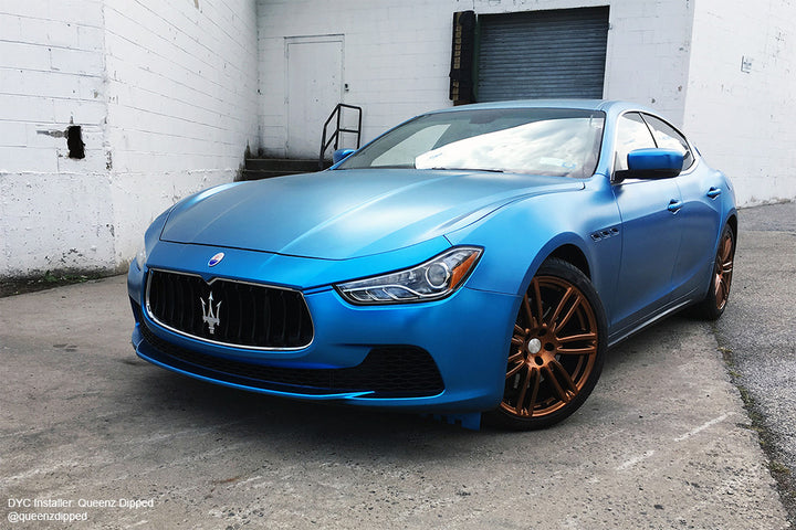 Carbon Blue Peelable Car Kit on a customer car