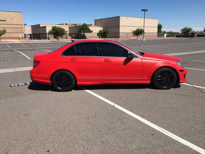 Cinnamon Red Peelable Car Kit on a customer car
