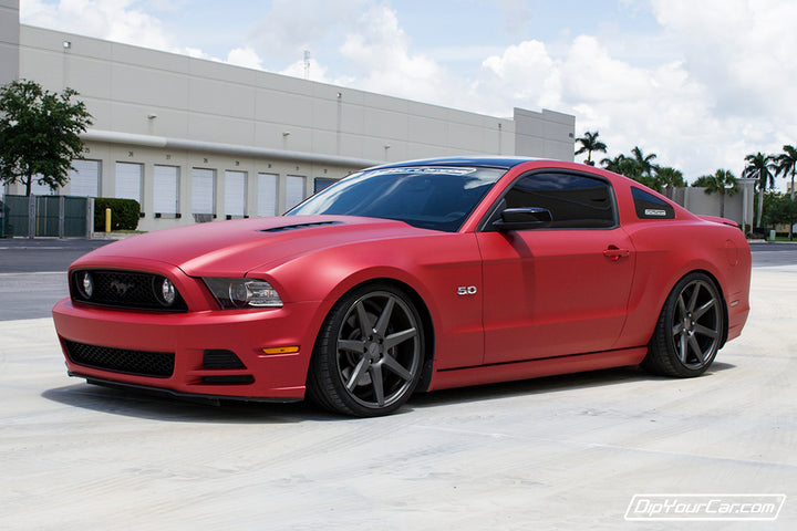 Cinnamon Red Peelable Car Kit on a customer car