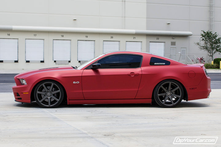 Cinnamon Red Peelable Car Kit on a customer car